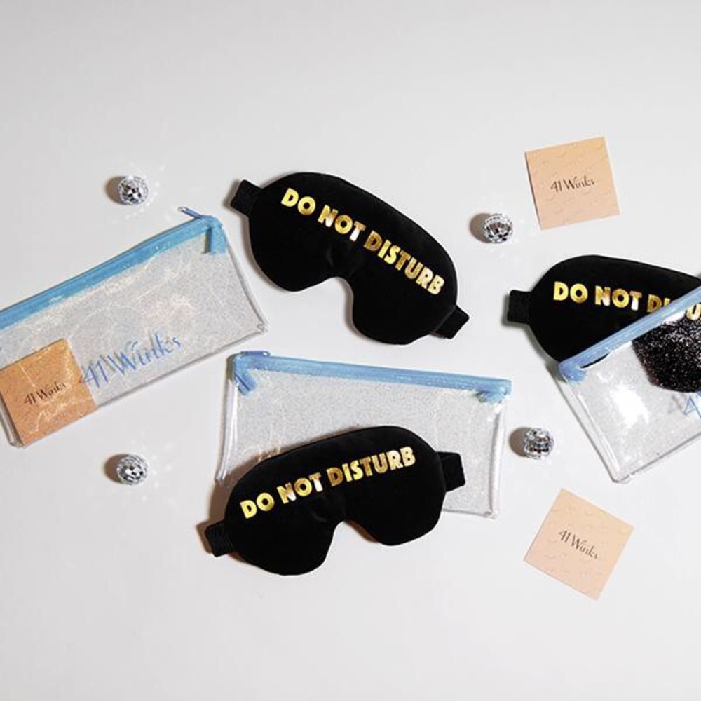 NEW 41 Winks Do Not Disturb Sleep Mask In Black